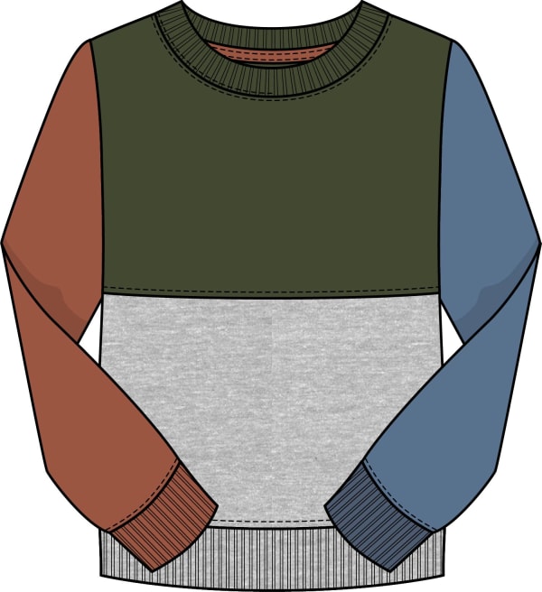 Forest Pop Terry Mix Up Pullover