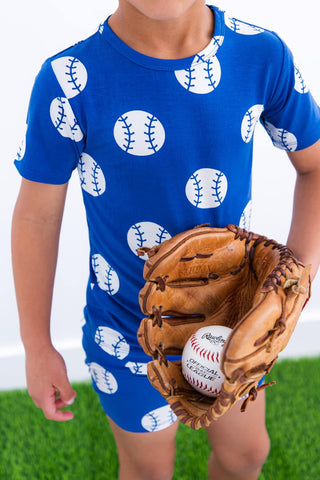 Baseball 2-Piece Pajamas-BLUE