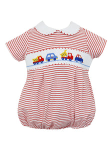 CONSTRUCTION VEHICLES SMOCKED KNIT BUBBLE