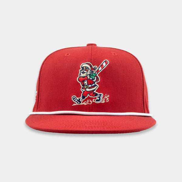Vintage Swinging Santa Pro Style Rope Cap (Red)