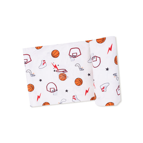 Basketball Uni Swaddle Blanket