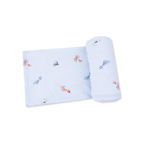 Fly Fishing Lures Swaddle Blanket