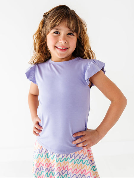 Lilac Ruffle Top
