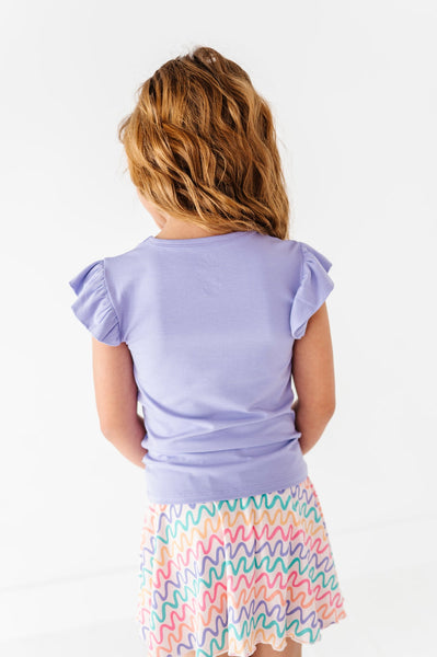 Lilac Ruffle Top