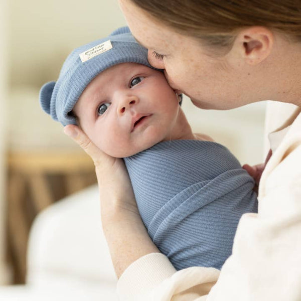 BT Rain Rib Swaddle & Beanie Set