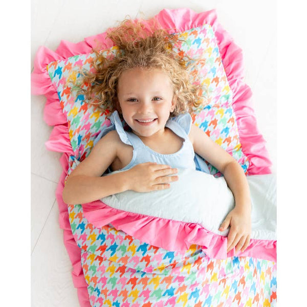 Sugar Bee Preschool Nap Mat - Girls Houndstooth