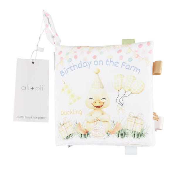 Birthday On the Farm Tails Soft Crinkle Cloth Baby Book