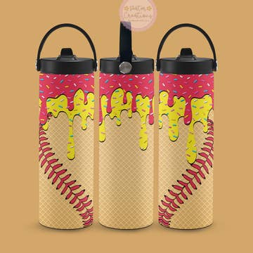 Drip and Dip Ice Cream Metal Tumbler