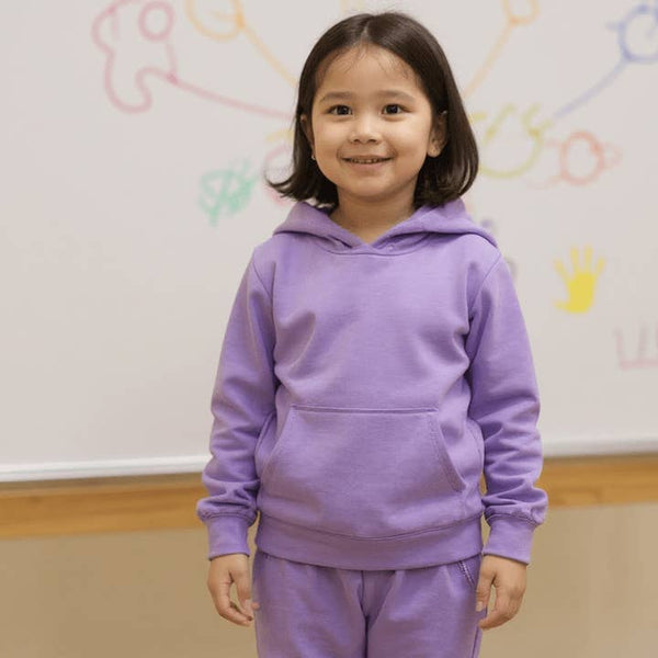 Purple Lily Hooded Jogger Set