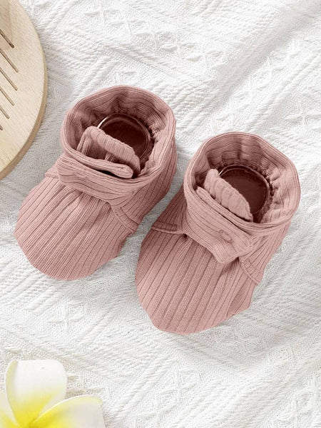 Ribbed Organic Cotton Baby Booties