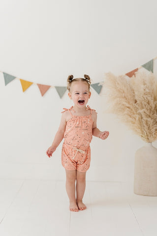 Starburst Tie Tank Bodysuit & Short Set