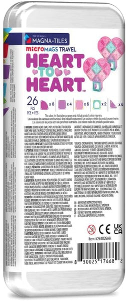 PREORDER Magna-Tiles microMAGS 26-Piece - Heart to Heart Travel Set