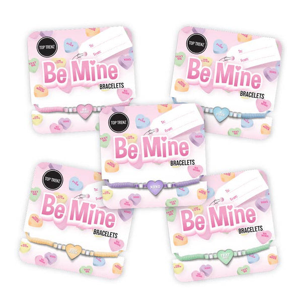 Be Mine Conversation Heart Valentines Bracelets