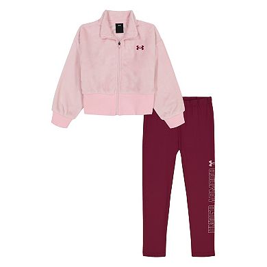 UA 2-piece Sherpa Jacket & Pant Set- Prime Pink