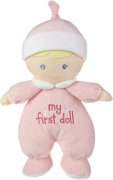Ganz My First Doll Soft Plush Doll with Blonde Hair and Pink Outfit