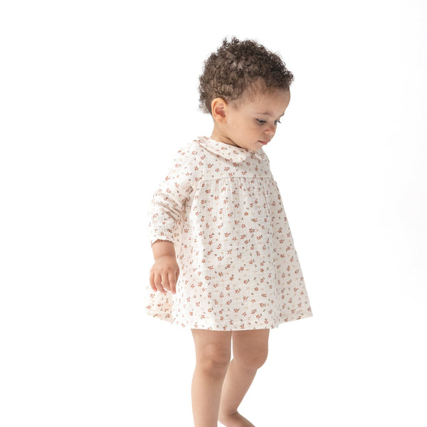 Carrie Floral  Long Sleeve Dress + Diaper Cover