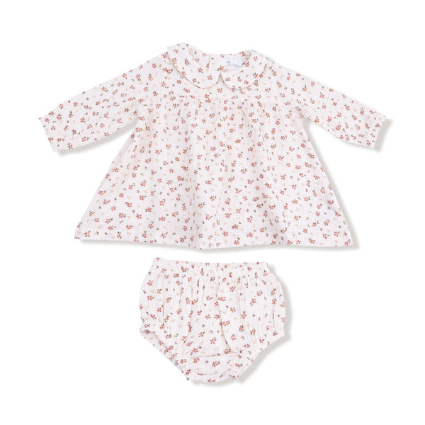 Carrie Floral  Long Sleeve Dress + Diaper Cover