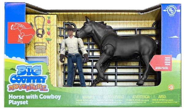 Big Country Adventure 20-Piece Horse with Cowboy Playset