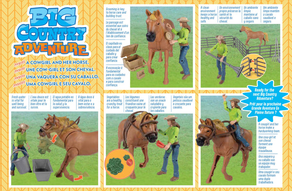 Big Country Adventure 19-Piece Horse with Cowgirl Playset