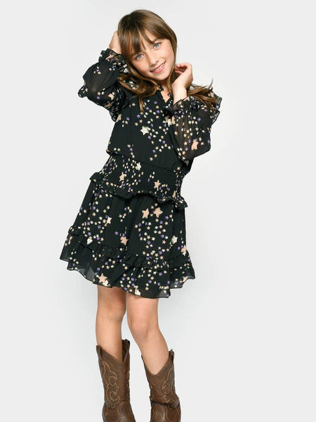 All Over Star Printed Dress