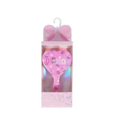 OMG 'Dance' Floral Printed Heart Shaped Hairbrush