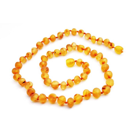 Amber Teething Necklace- Baroque Unpol. Honey - 1033