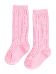Blossom Cable Knit Knee Highs