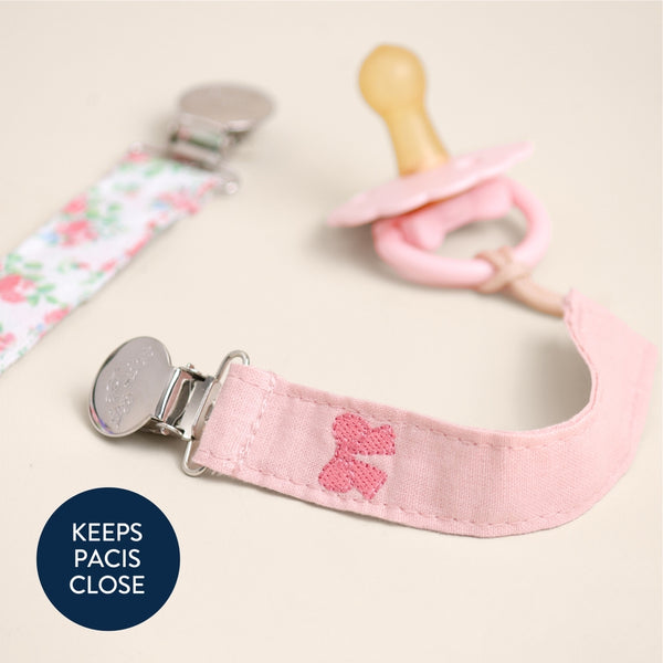 Itzy Clip™ - Fabric Pacifier Strap - Bow
