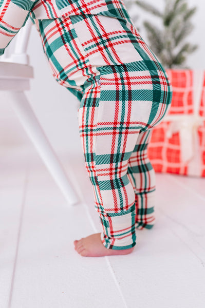 Classic Christmas Plaid Convertible Romper