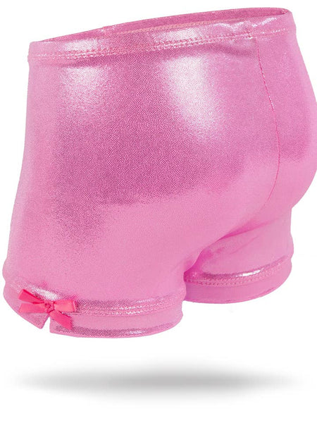 Pink Shimmer Girls Spandex Shorts