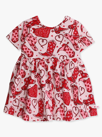 Lasso Love Knit Short Sleeve Twirl Dress