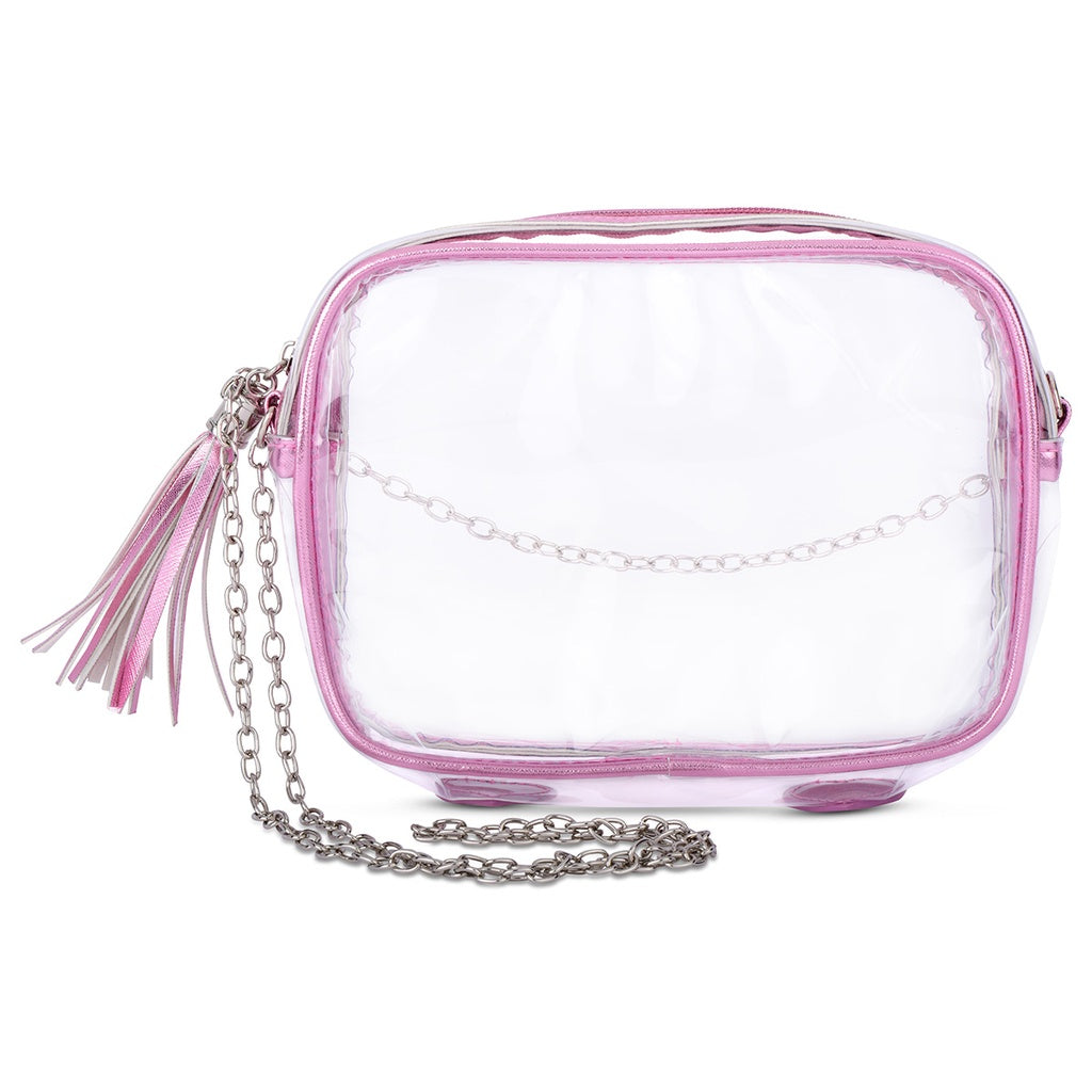 IS Pink Metallic Clear Crossbody
