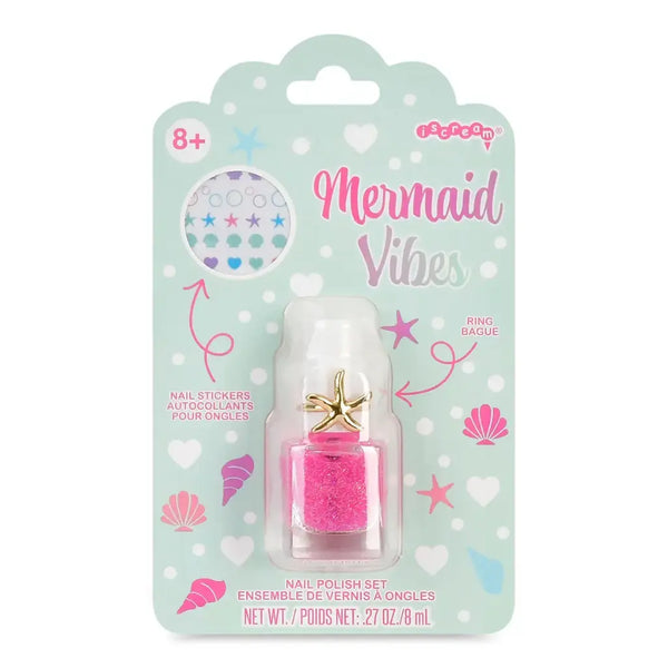 Iscream Mermaid Vibes Nail Polish Ring Set