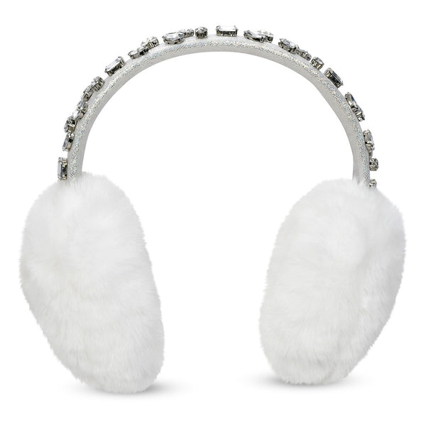 IS Rhinestone Earmuffs - White