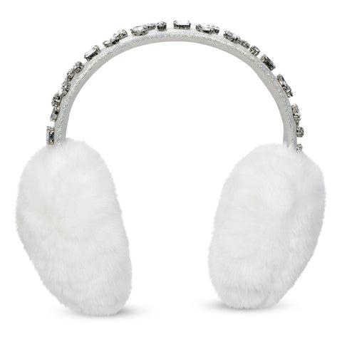 IS Rhinestone Earmuffs - White