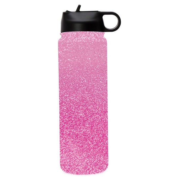 Pink Sparkle Glitter Kids Water Bottle