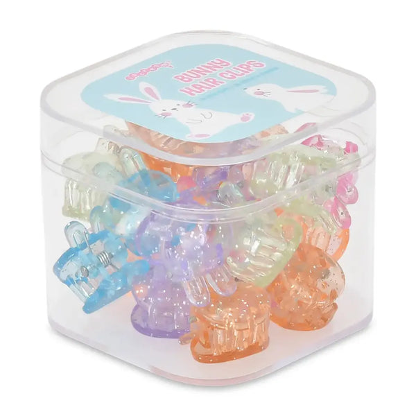 Colorful Bunny Mini Hair Clips - 6 clips