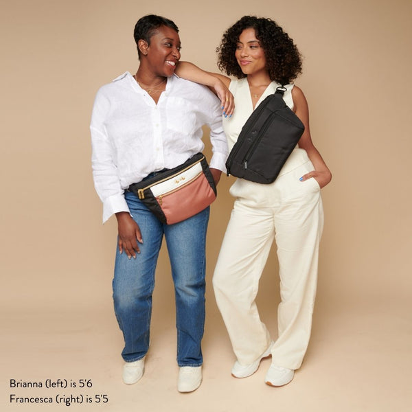 Ritzy Pack™ Fanny Pack & Crossbody Diaper Bag - Coffee & Cream