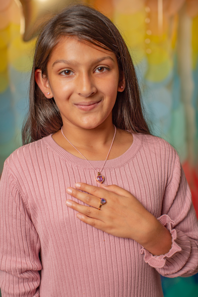 GP Boutique Chic Lilac Love Necklace