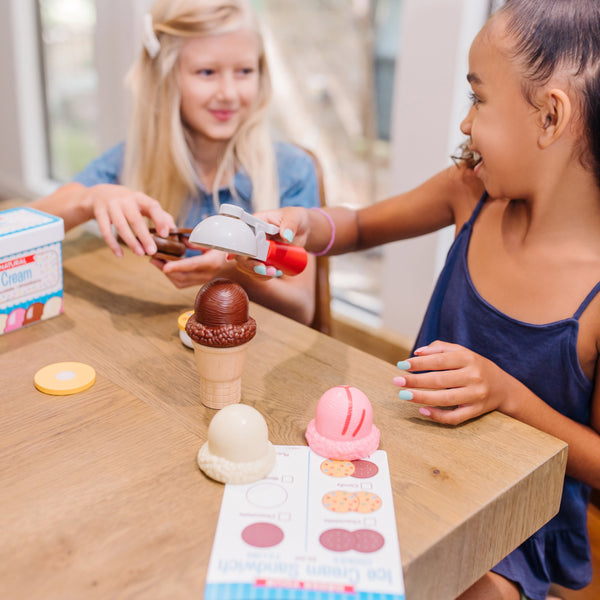 MD Scoops and Sandwiches 13-Piece Ice Cream Play Food Set