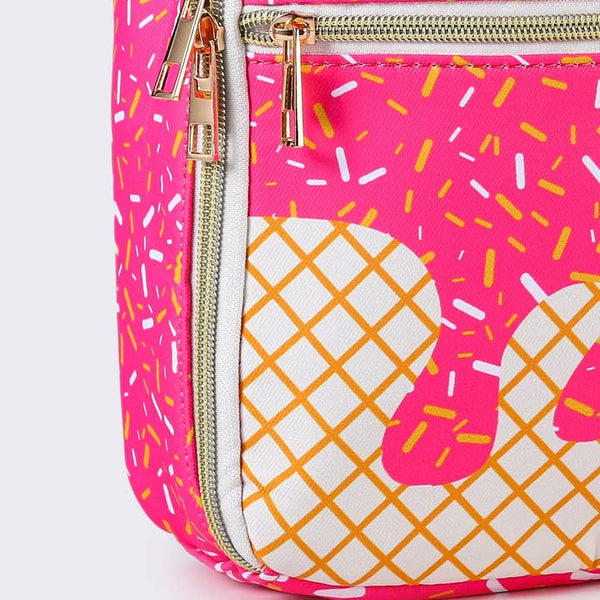 SK Ice Cream Drip Canvas Lunch Box - Pink