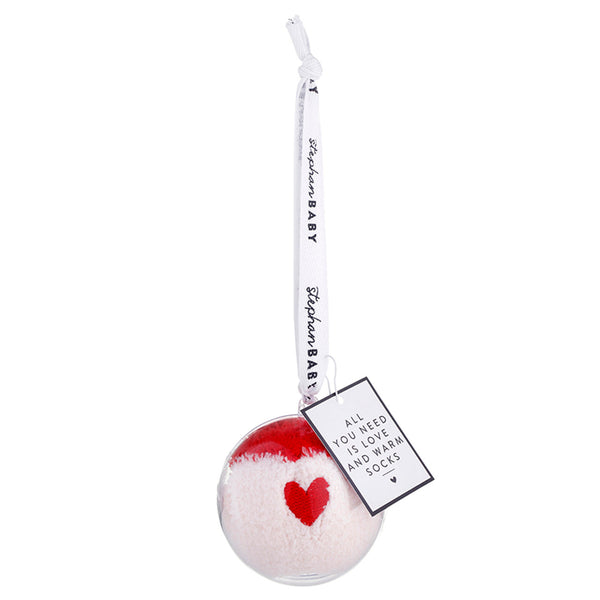 Round Christmas Ornament + Pair of Socks