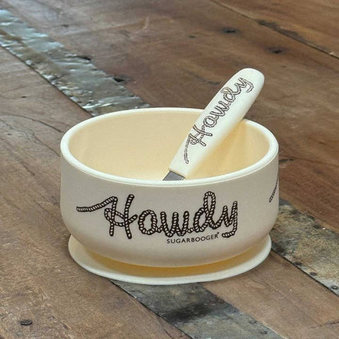 Fresh & Messy Silicone Suction Bowl & Spoon Set - Howdy