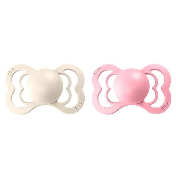 Supreme Baby Pacifier 2-Pack Ivory/Baby Pink