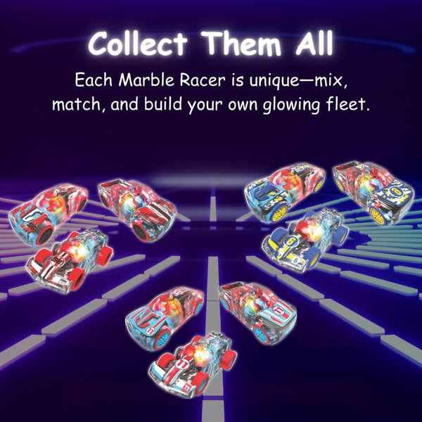 Marble Racers LED Light-Up Pull-Back Race Car