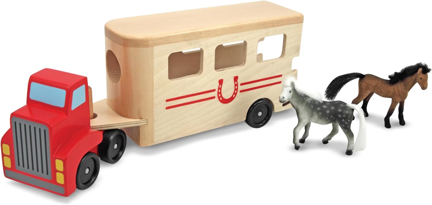 MD  Horse Carrier Wooden Vehicles Play Set
