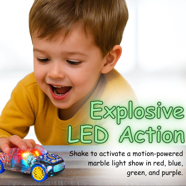 Marble Racers LED Light-Up Pull-Back Race Car
