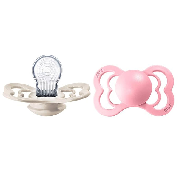 Supreme Baby Pacifier 2-Pack Ivory/Baby Pink