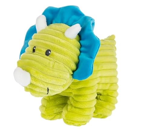Ganz Rumples Lime Green Triceratops Dino w/Rattle