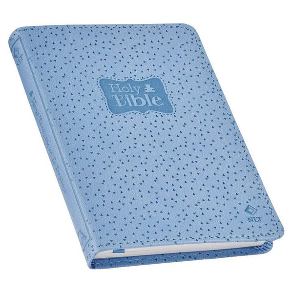 Bible NLT Infant New Testament Faux Leather - Blue